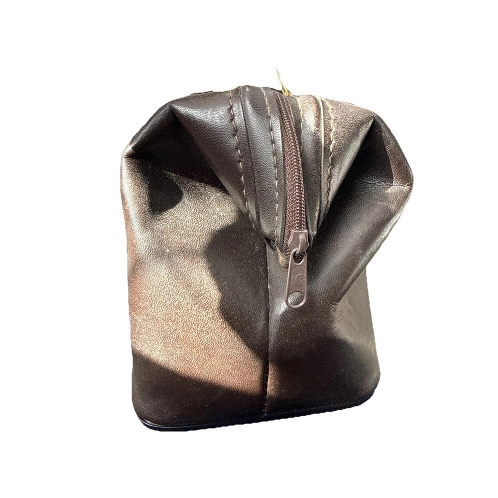 Vintage Brown Leather Doctor Bag Gladstone Style Top Handle Satchel Travel Case - Picture 3 of 5